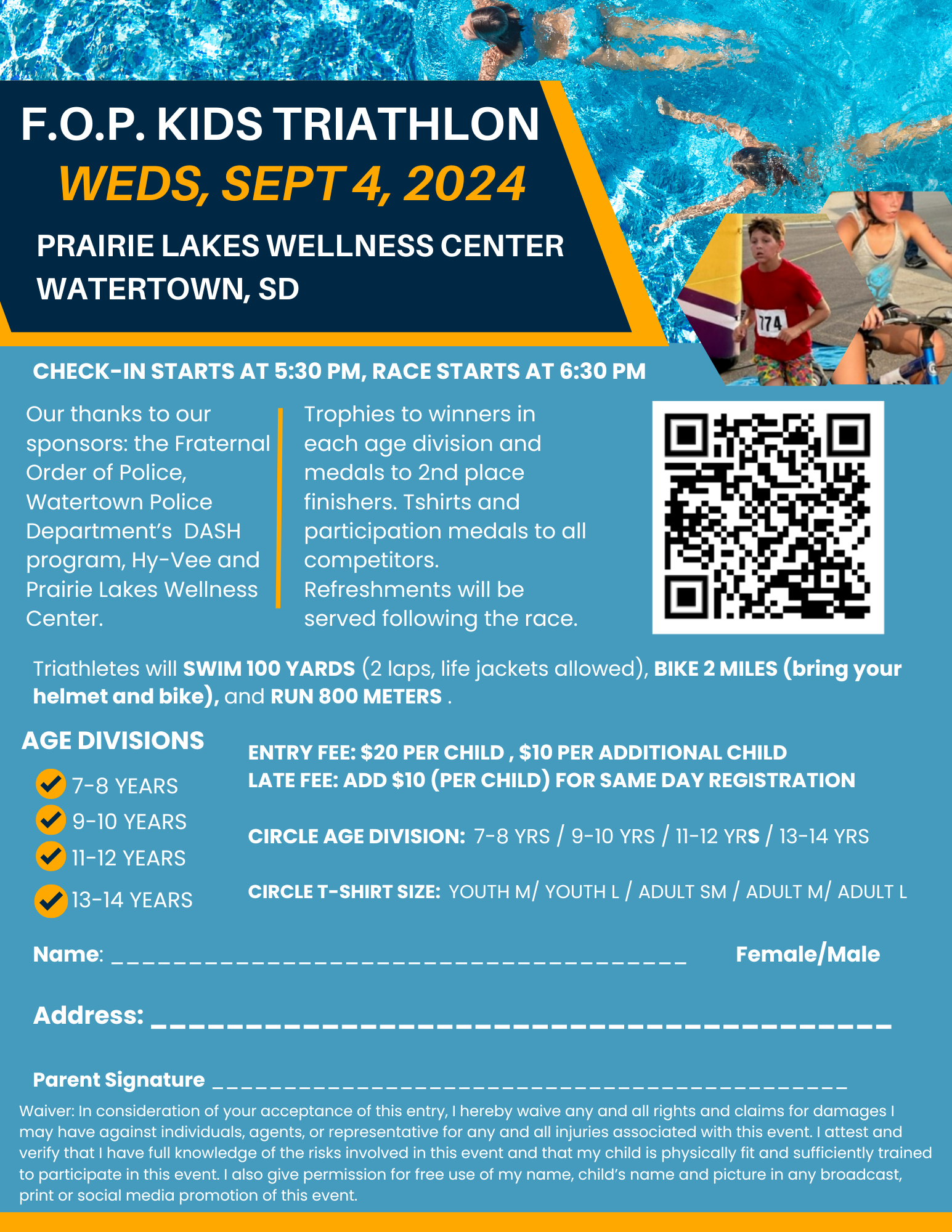 FOP Kids Tri Sept 4 2024