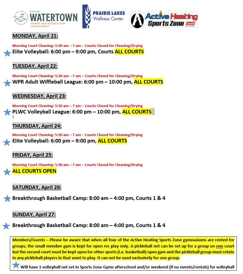 SZ Schedule April 21 2025