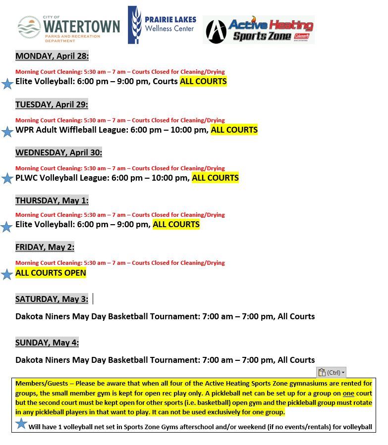 SZ Schedule Apr 28 2025