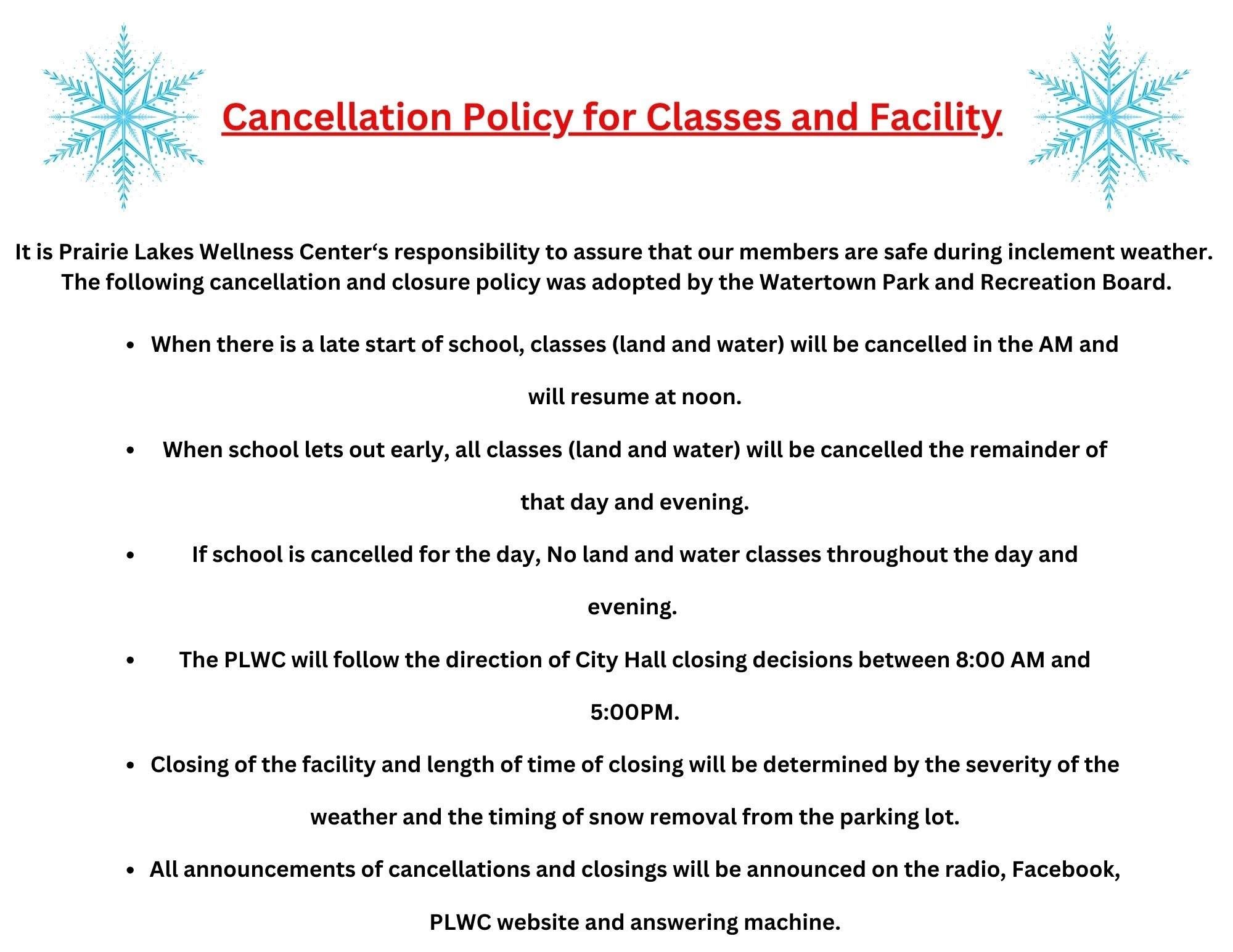 Cancellation Policy