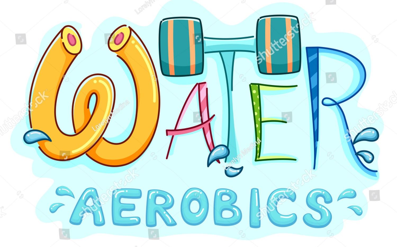 stock-vector-typography-illustration-featuring-the-words-water-aerobics-449805316